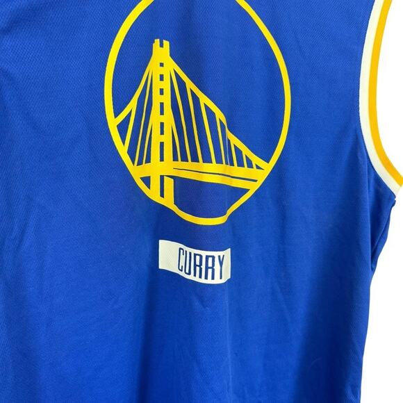 NBA Golden State Warriors Stephen Steph Curry 30 Jersey Blue Mens sz Large - Picture 5 of 15